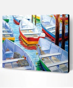 Colorful Boats Paint By Number