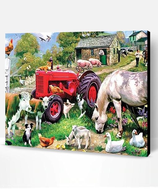 Animals in Farm Paint By Number