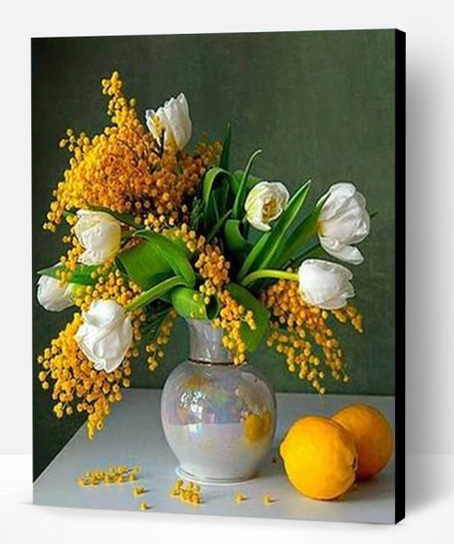 Yellow Lemon Flowers Paint By Number