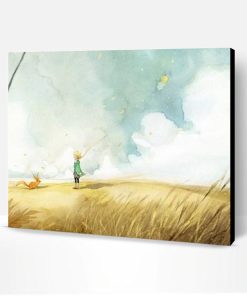 Little Prince in Wheat Field Paint By Number