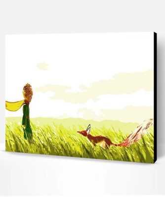 Little Prince And Fox in Grassland Paint By Number