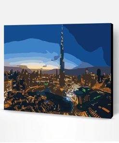 Night Lights in Dubai Paint By Number