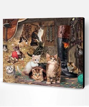 Cats in a Stable Paint By Number