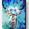 Elk In Blue background Paint By Number