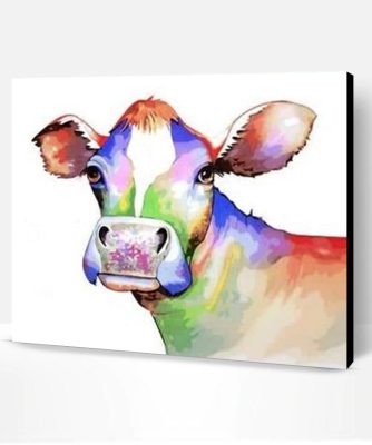 Colorful Cow Paint By Number