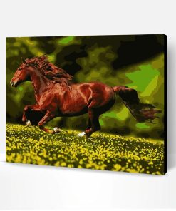 Horse Running in The Wild Paint By Number