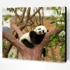 Cozy Panda on The Trunk Paint By Number