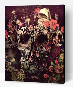 Flowering Skull Paint By Number