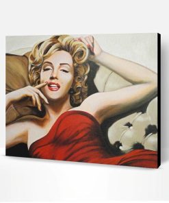 Marilyn Monroe Red Dress Paint By Number