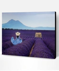 Woman in Lavender Field Paint By Number