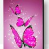Pink Butterfly Paint By Number