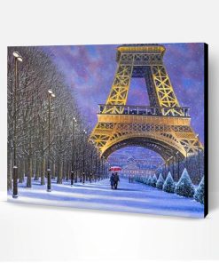 Eiffel Tower on Christmas Paint By Number