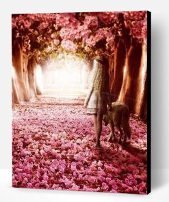 Pink Forest Path Paint By Number