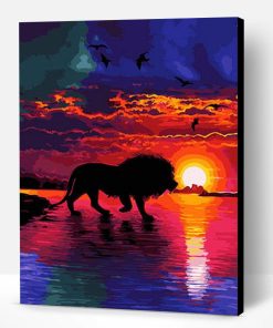 Lion at Sunset Paint By Number