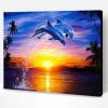 Dolphin Sunset Leap Paint By Number