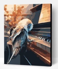Owl on Piano Paint By Number