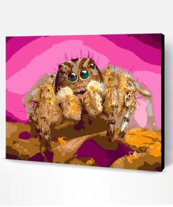 Pink Spider Paint By Number