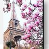 Pink Blossom in Paris Paint By Number