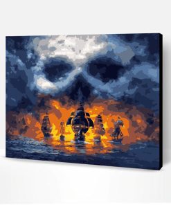 Pirate Ships at Sea Paint By Number