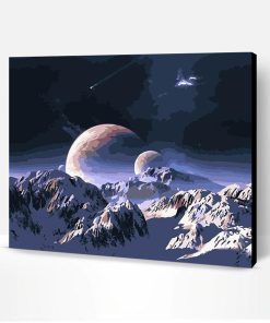 Planet Snow Mountain Paint By Number