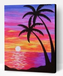 Purple Beach Sunset Paint By Number