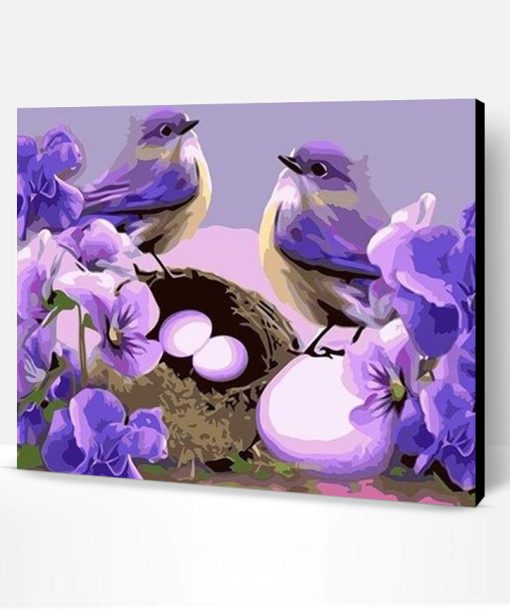 Purple Birds Paint By Number