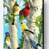 Colorful Cardinals Bird Paint By Number