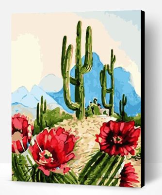 Desert Cactus Paint By Number