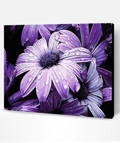 Purple Dew Flowers Paint By Number