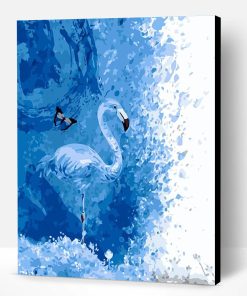 Blue Flamingo Paint By Number