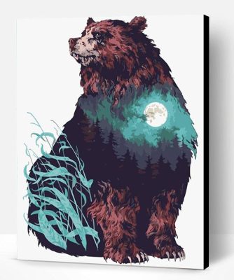 Moon Shadow Brown Bear Paint By Number