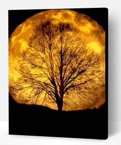 Night Moon Trees Paint By Number