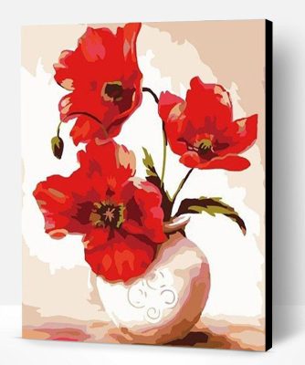 Europe Red Vase Paint By Number