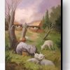 The Shepherd of Sheep in Pasture Paint By Number