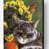 Cat And Butterfly Paint By Number