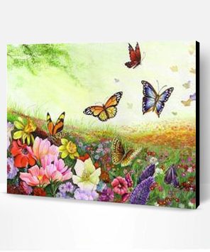 Butterfly Landscape Paint By Number