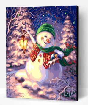 Christmas Snow Landscape Paint By Number