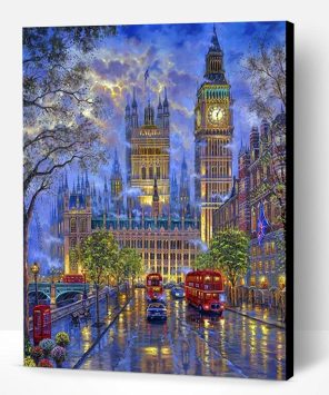 British London Night Paint By Number