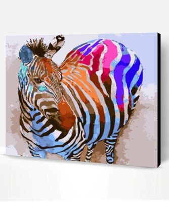 Colorful Zebra Paint By Number