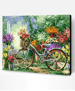 Bicycle Flowers Kits Paint By Number