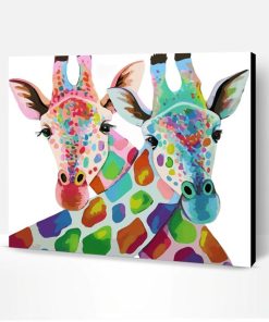 Colorful Giraffes Paint By Number