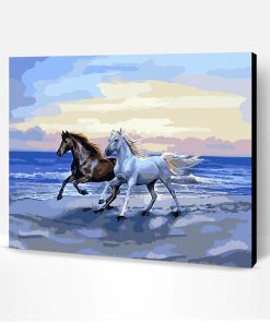 Horses On The Beach Paint By Number