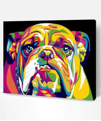 Abstract Bulldog Paint By Number