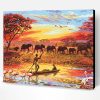 colorful Elephants modern art canvas Paint By Numbers