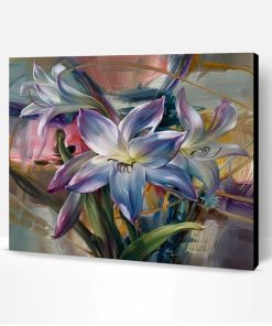 Purple Flower Wall Art Picture Paint By Number