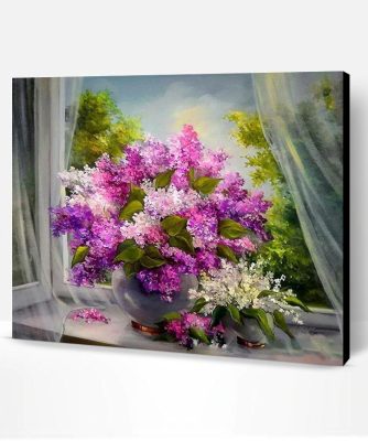 Purple Flowers Kits Modern Wall Art Paint By Number