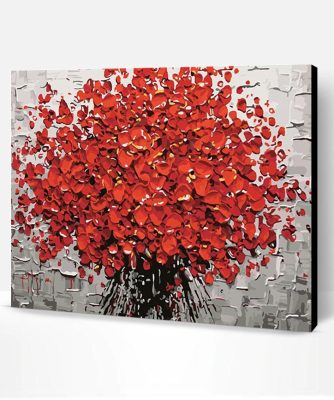 Red Flowers Paint By Number