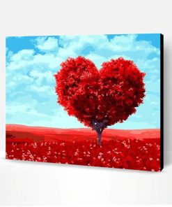 Romantic Heart Tree Paint By Number