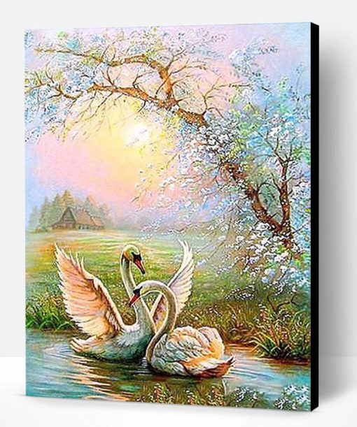 Acrylic Swan Lovers Paint By Number