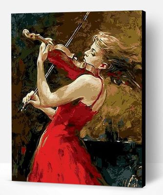 Girl Playing Violin Paint By Number